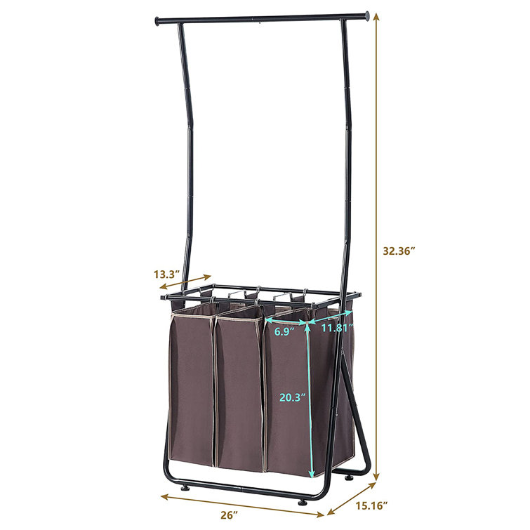 BINNBOX Laundry Sorter With Hanging Bar Wayfair Canada
